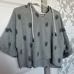 VINTAGE HAVANA skull women’s juniors top cute grey